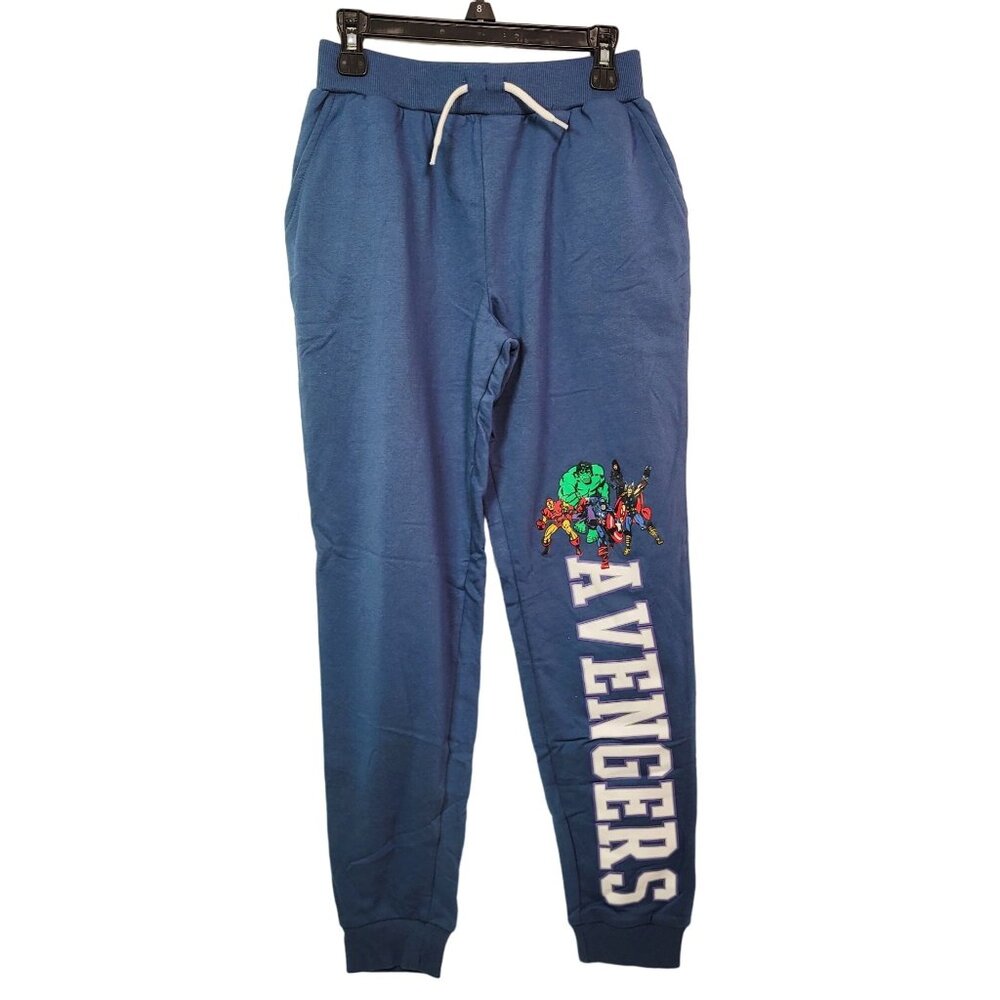 Marvel Avengers Boys Blue  Printed Joggers  Medium 10/12 Cotton Blend